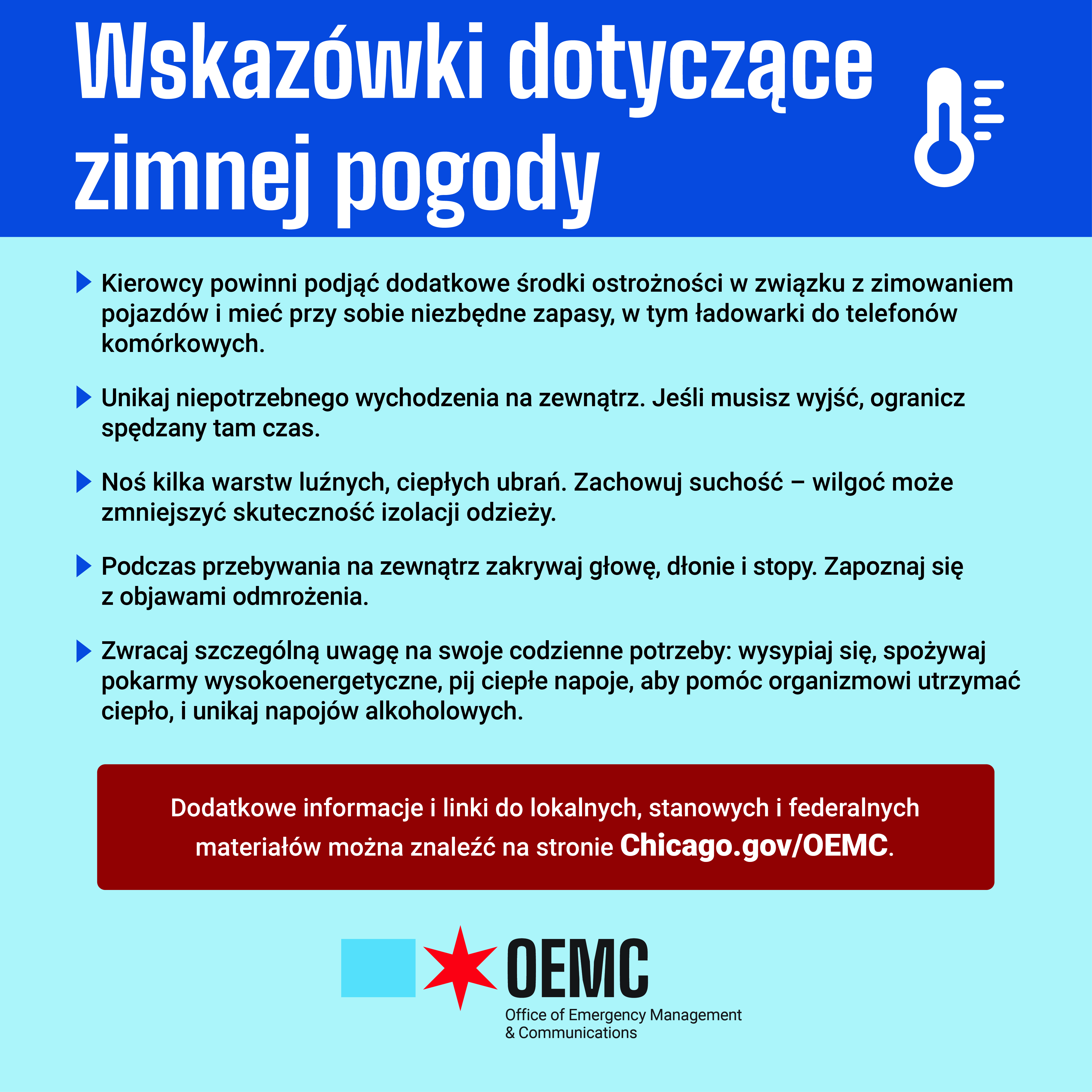OEMC Cold Weather Tips - Polish